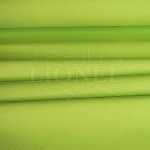 coton uni vert anis