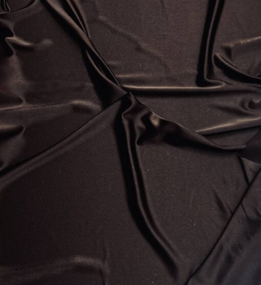 Crêpe envers satin crepe marron fonce