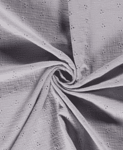 Double gaze brodé gris