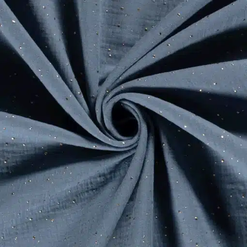 Double gaze pailleté indigo