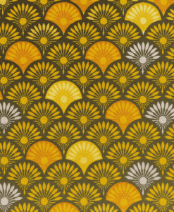 Eventail japonais jaune