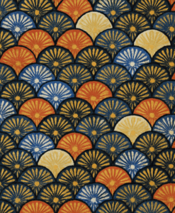 Eventail japonais multicolor