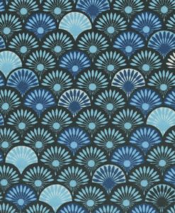 Eventail japonais turquoise