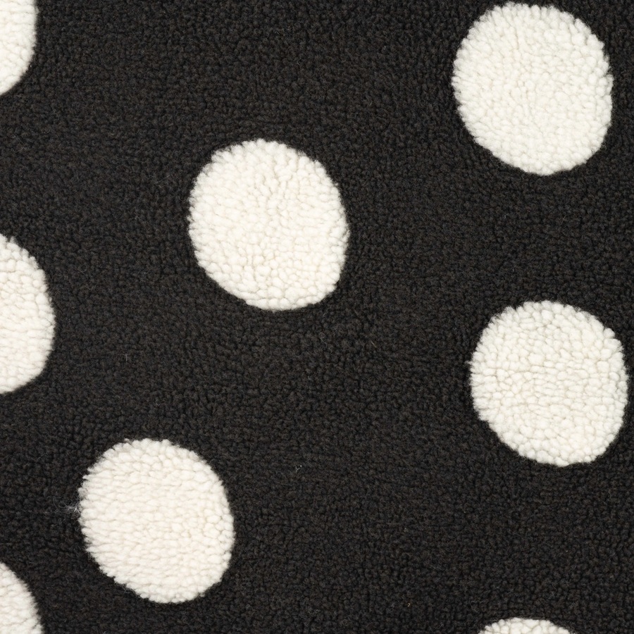Fourrure bouclette à pois blanc – Image 3