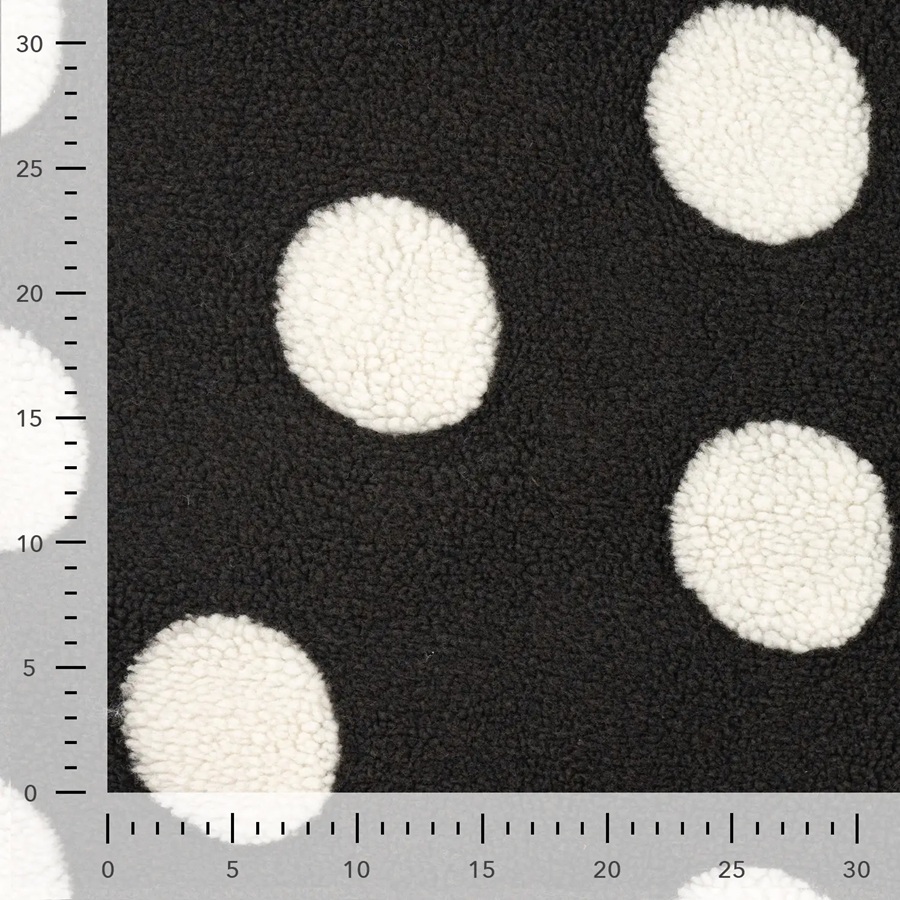 Fourrure bouclette à pois blanc – Image 4