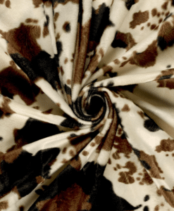 Fourrure velboa vache marron beige