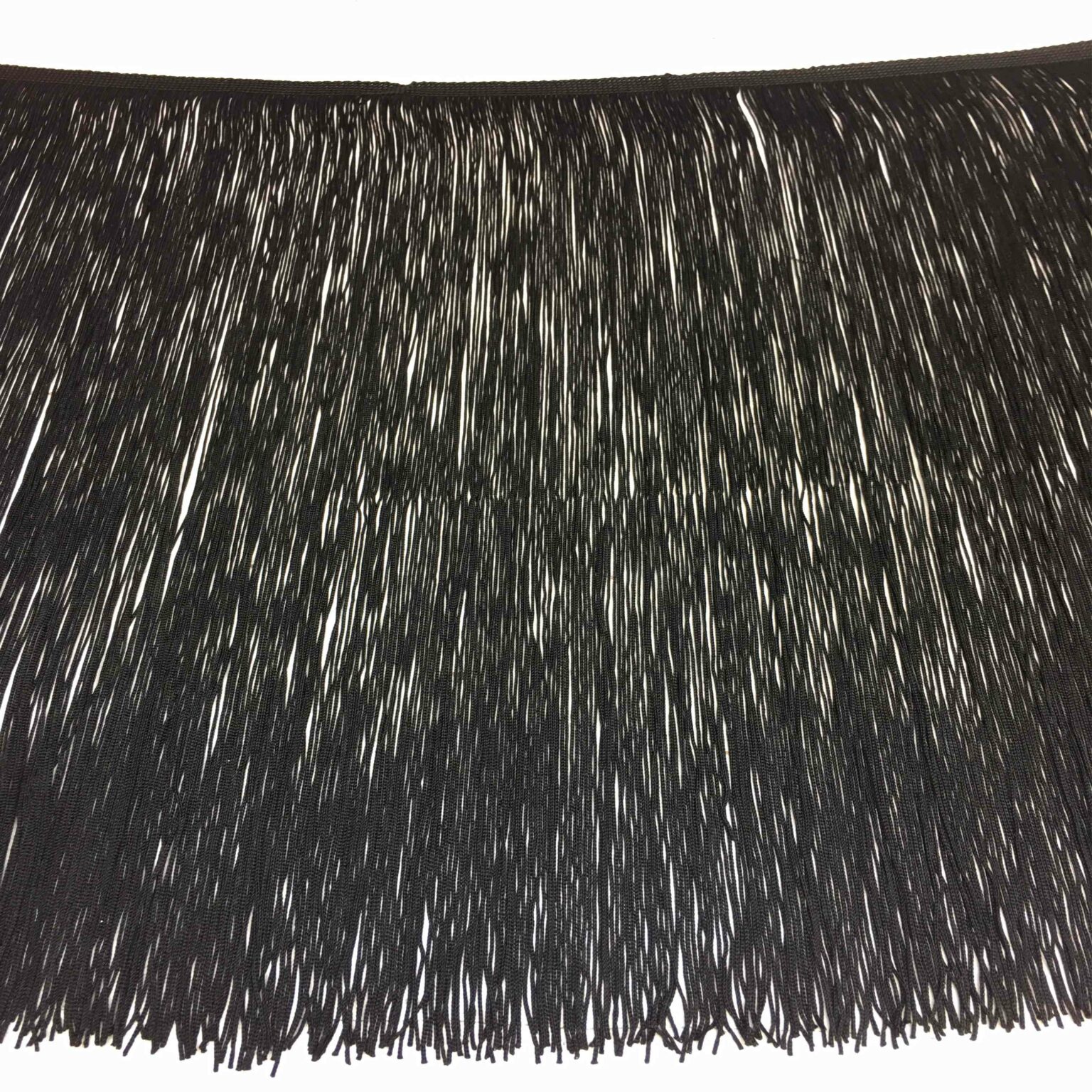 Frange 50 cm noir - charlestone au mètre - Tissus Lionel