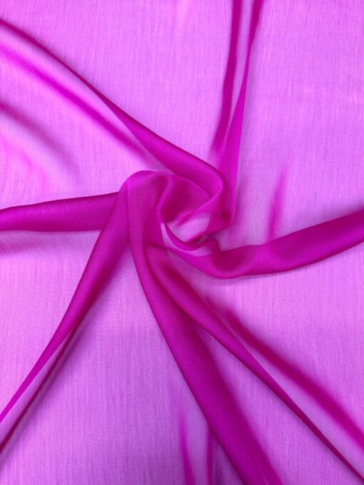 MOUSSELINE CHANGEANTE DEUX FILES FUSHIA VIOLET