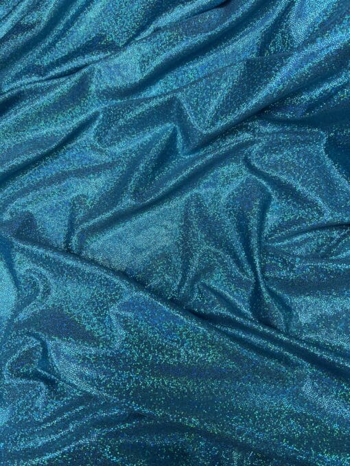 Spandex pailleté turquoise
