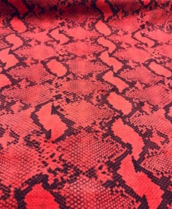 Suédine imprimé serpent rouge
