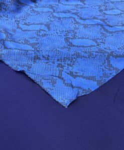 Alternative view of Suédine imprimé serpent bleu