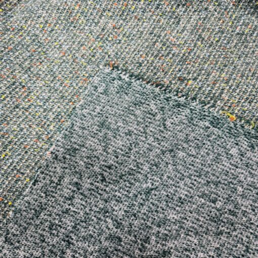 tissus tweed vert fougère