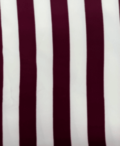 Alternative view of Tissu microfibre rayure bordeaux et blanc