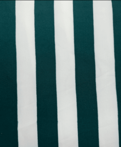 Alternative view of Tissu microfibre rayure émeraude et blanc