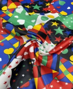 Satin imprimé patchwork carnaval