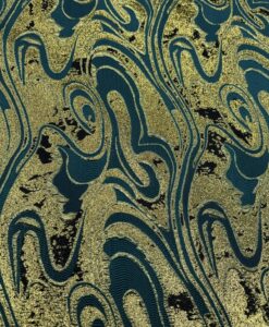 Alternative view of Brocard fleuris vague émeraude marron