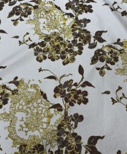 Alternative view of Brocard fleuris marron et or