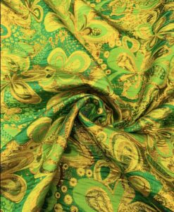 Brocard palmier vert et bleu