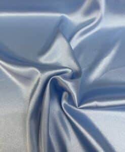 tissus crêpe envers satin bleu ciel