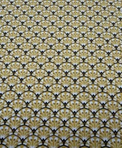 Coton imprimé paon jaune