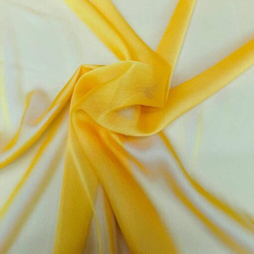 MOUSSELINE CHANGEANTE DEUX FILES JAUNE VIF