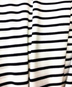 Tissu jersey de coton marinière