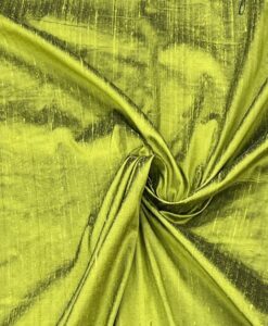 Tissu soie shantung kaki et noir