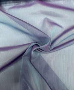 MOUSSELINE CHANGEANTE DEUX FILES LILAS ET BLEU