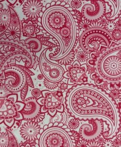 Lycra imprime bandana fuchsia et blanc