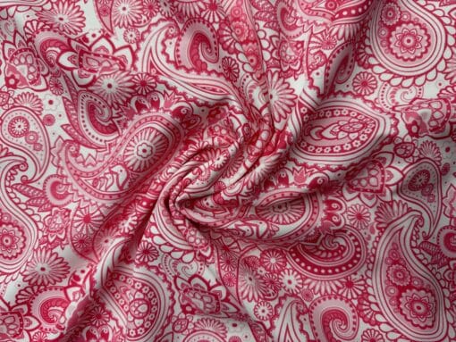 Lycra imprime bandana fuchsia et blanc – Image 2