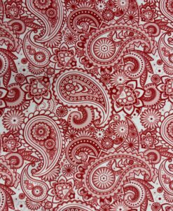 Lycra imprime bandana rouge et blanc