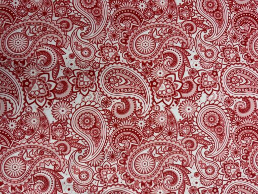 Lycra imprime bandana rouge et blanc