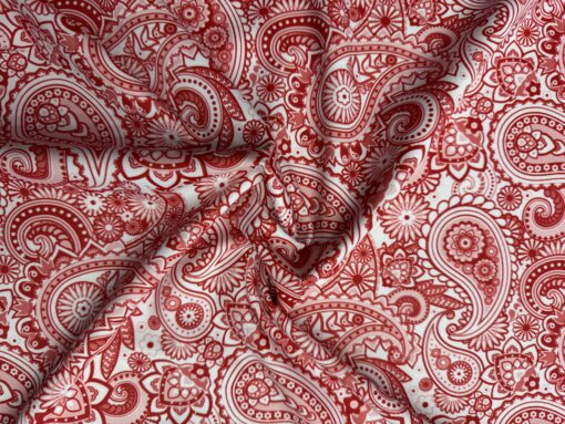 Lycra imprime bandana rouge et blanc – Image 2