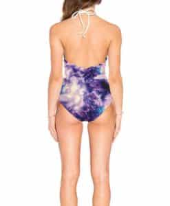 Lycra imprimé galaxie violet