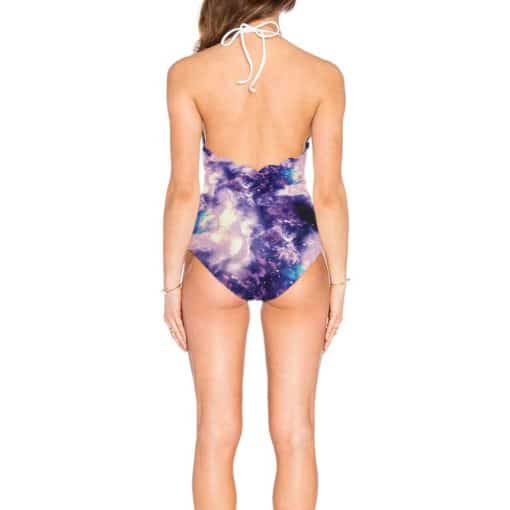 Lycra imprimé galaxie violet