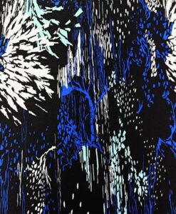 Lycra imprimé noir foret