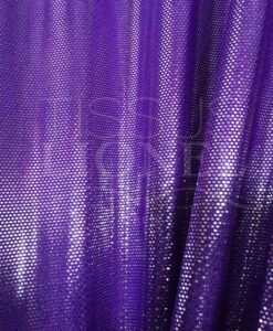 Lycra pailleté fond violet pailleté argent