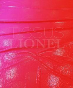 lycra pailleté rouge fluo degradé rose fluo