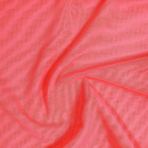 Lycra résille corail fluo