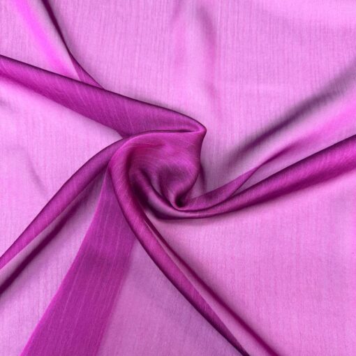 MOUSSELINE CHANGEANTE DEUX FILES MAGENTA CLAIR