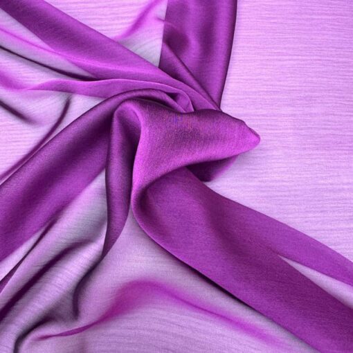 MOUSSELINE CHANGEANTE DEUX FILES MAGENTA ET NOIR
