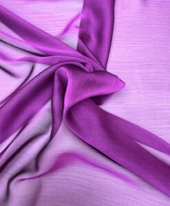 MOUSSELINE CHANGEANTE DEUX FILES MAGENTA ET NOIR
