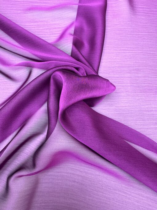 MOUSSELINE CHANGEANTE DEUX FILES MAGENTA ET NOIR