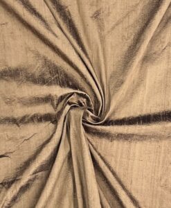 Tissu soie shantung marron