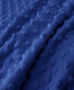 Tissu minky bleu royal
