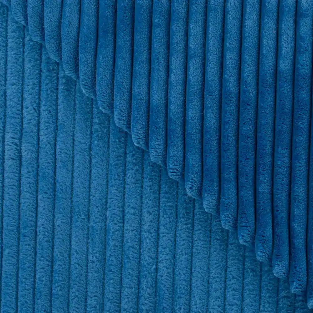 Minky cotelé double face bleu pétrole – Image 2