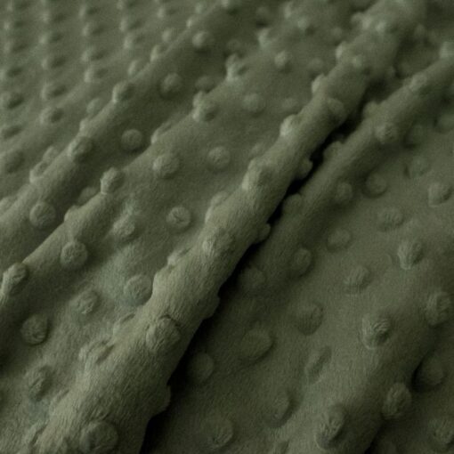 Tissu minky vert kaki
