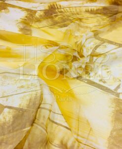 Mousseline de soie dégradé jaune
