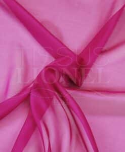 mousseline uni fushia foncé