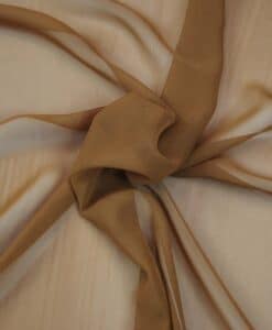 MOUSSELINE UNI MARRON CARAMEL
